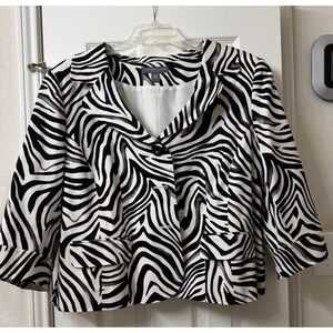 Animal print jacket in some plus size‎ 20W Josephine Chaus zebra print